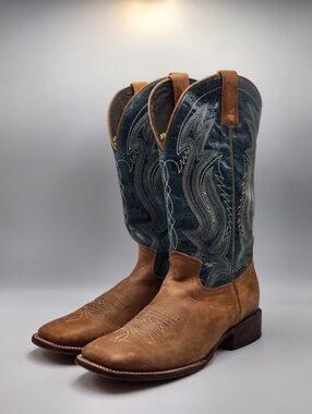 J.B. Dillon Cowboy Boots Womens 12 B Reserve Leather Square Toe Cowgirl‎ JBR2111